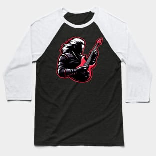 Guitar Hero Solo - Monster Slayer - Dark Fantasy Baseball T-Shirt